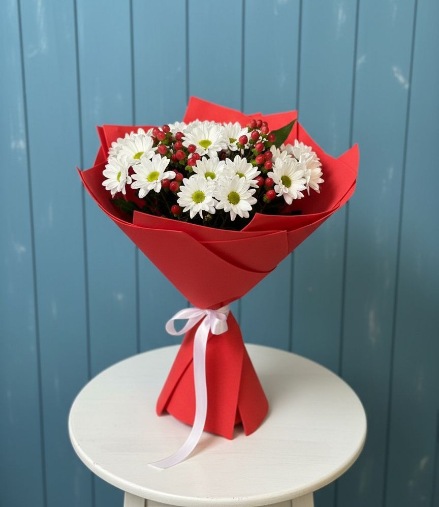 Букет цветов из: Хризантемы в Сергиевск