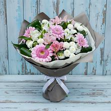 Букет цветов из:  Герберы, Альстромерии и Хризантемы в Сергиевск