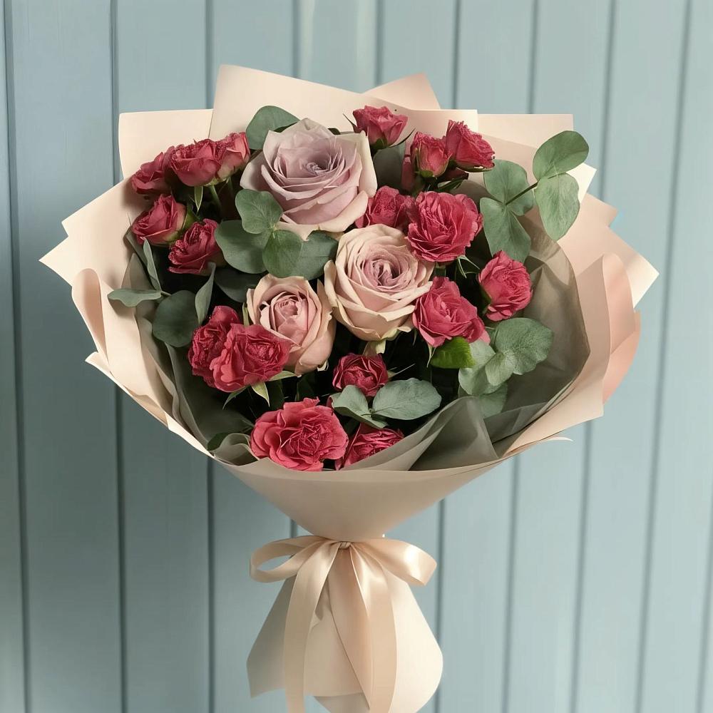 Букет цветов из: Гвоздики и Розы в Сергиевск