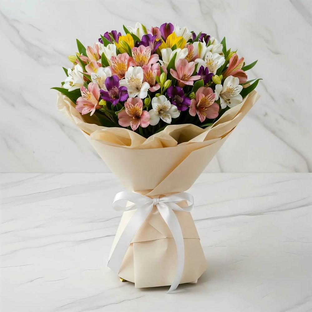 Букет цветов из: Альстромерии в Сергиевск