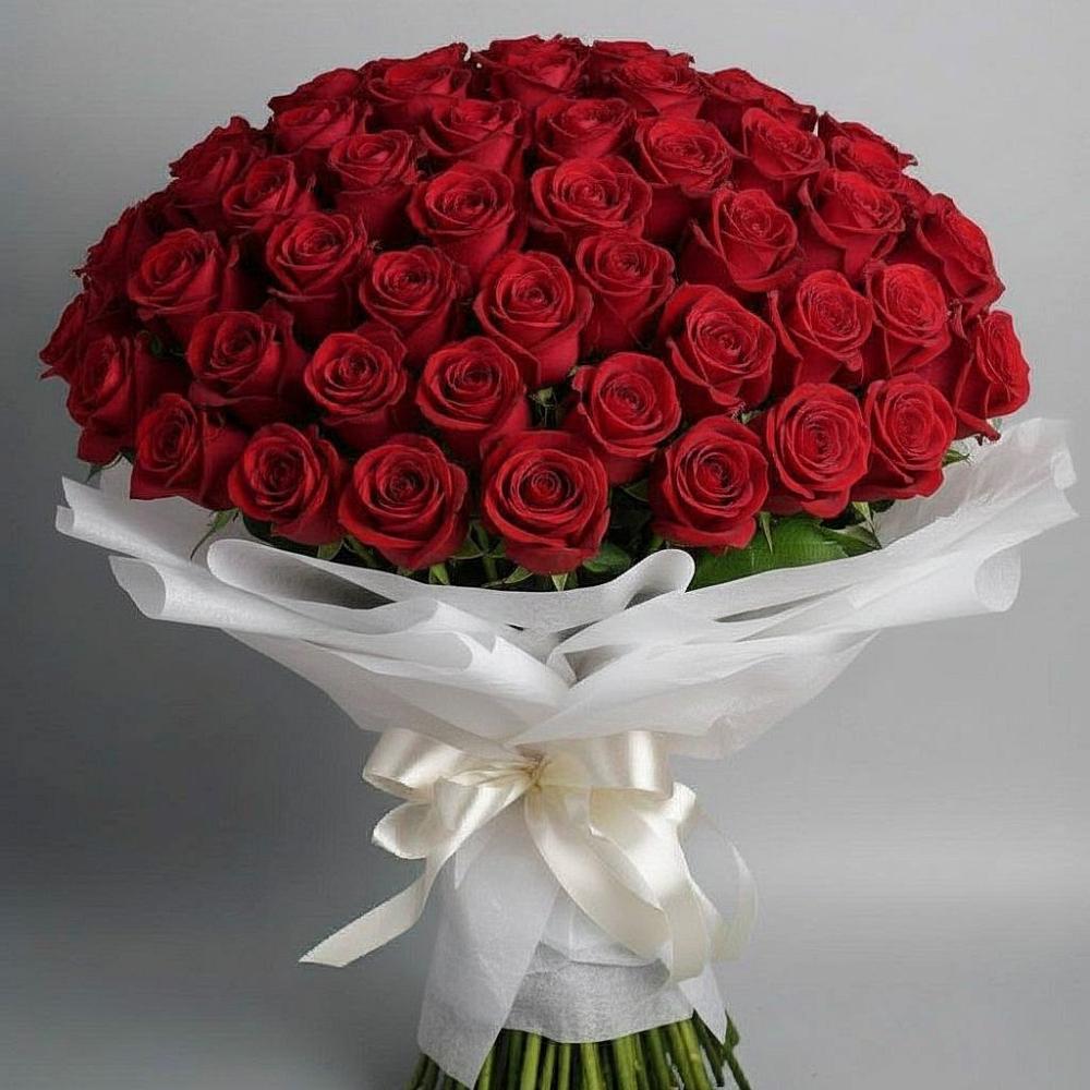 Букет 101 Красная роза Блэк Мэджик в Сергиевск