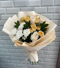 Букет цветов из:  Розы и Хризантемы #REPLACE_PRED# Сергиевск
