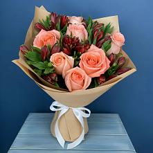 Букет цветов из:  Розы и Альстромерии #REPLACE_PRED# Сергиевск