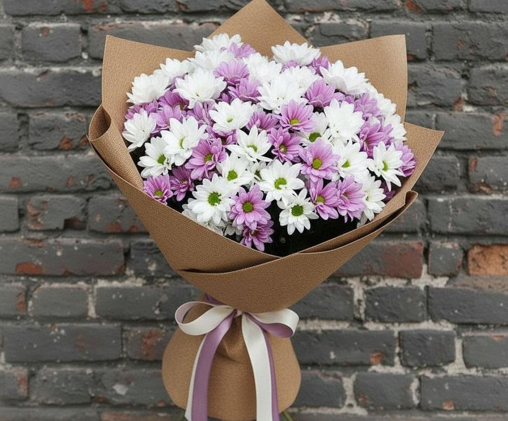 Букет цветов из: Хризантемы в Сергиевск