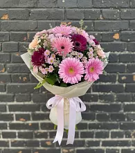 Букет цветов из:  Герберы и Хризантемы в Сергиевск