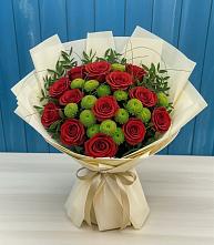 Букет цветов из:  Розы и Хризантемы в Сергиевск