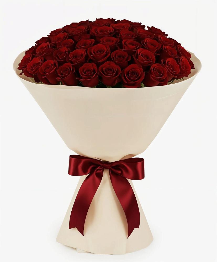 Букет 101 Бордовая роза Блэк Бакарра в Сергиевск