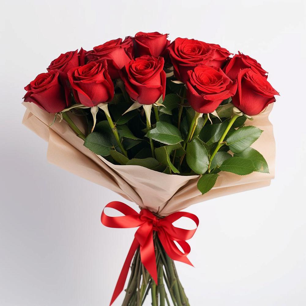 Букет 11 Красных роз Эдлесс Лав в Сергиевск